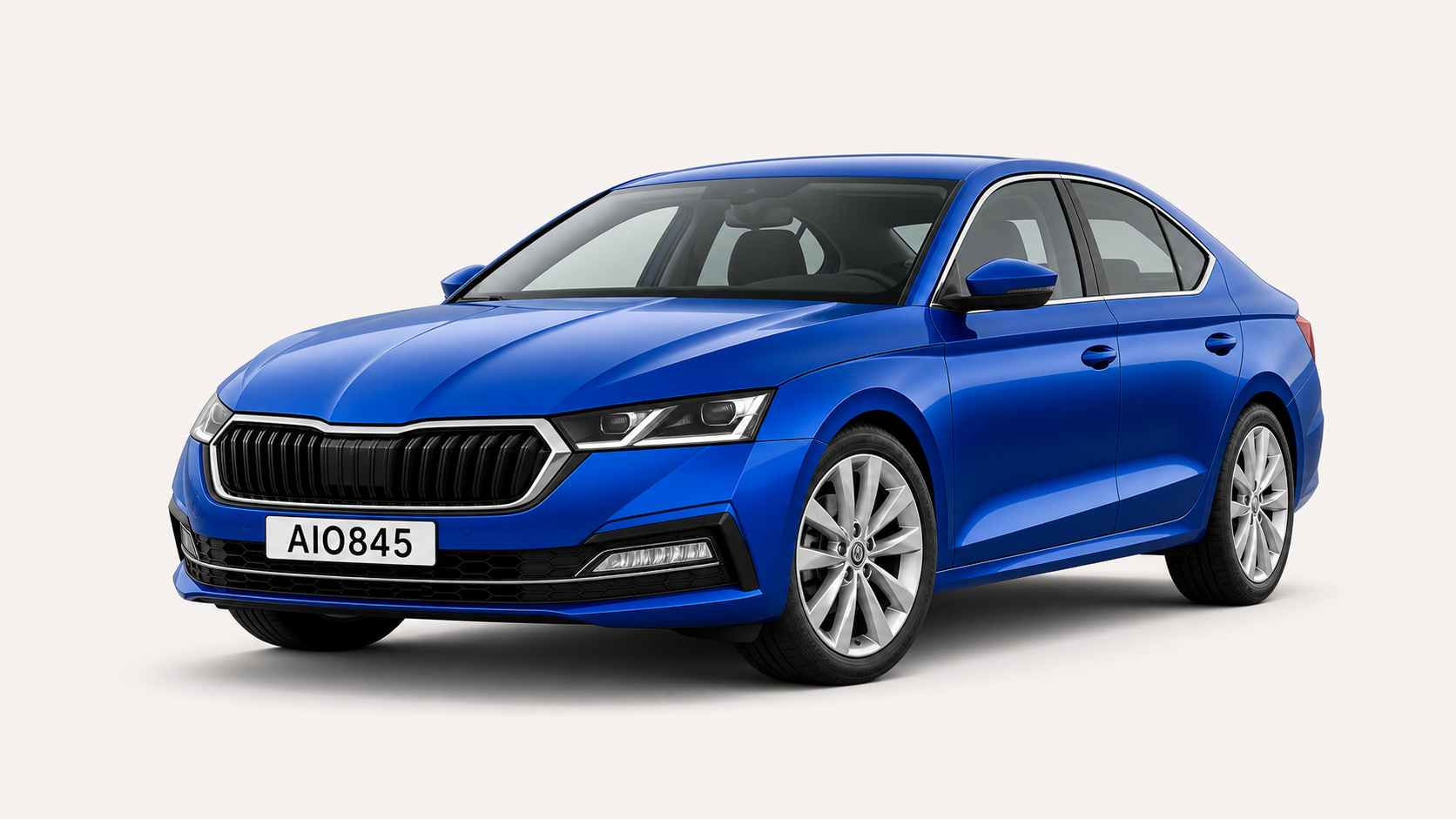 Mėlyna Škoda Octavia kelionei
